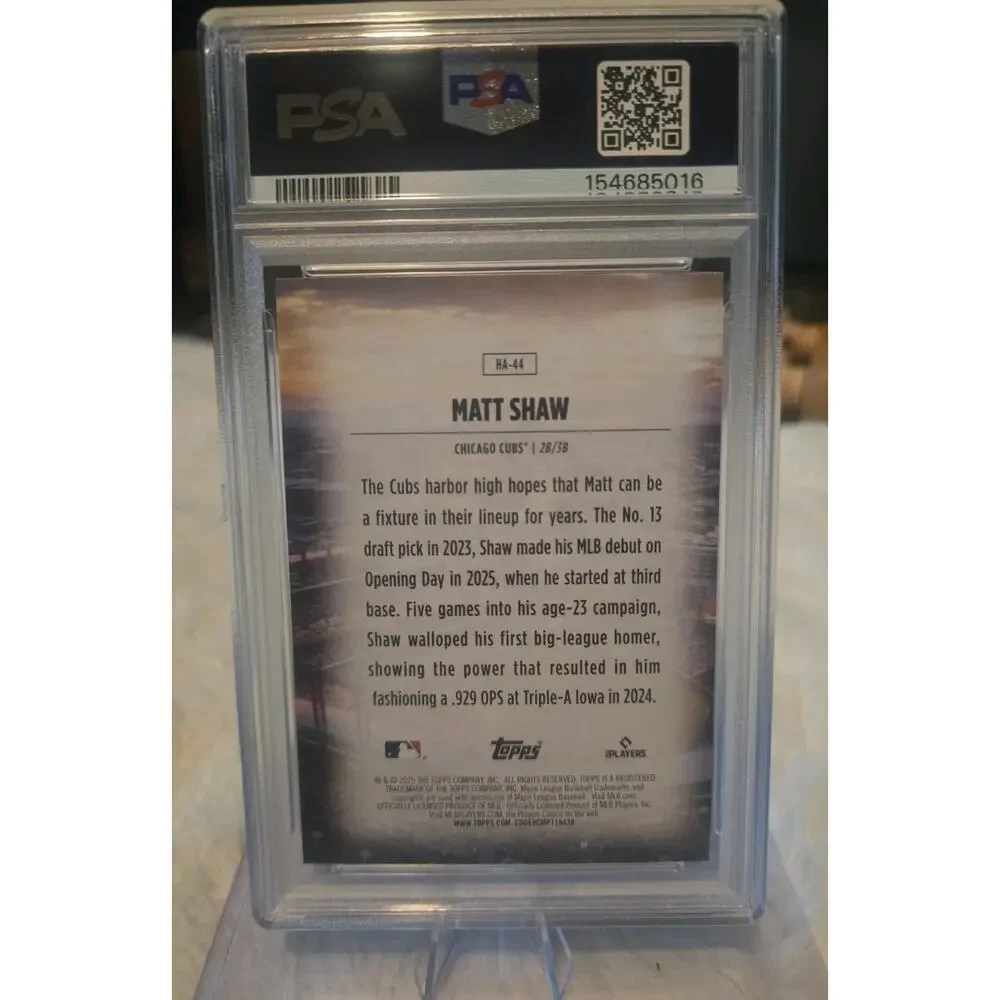 Matt Shaw 2025 Topps Update #HA-44 Home Field Advantage PSA 9 MINT SSP